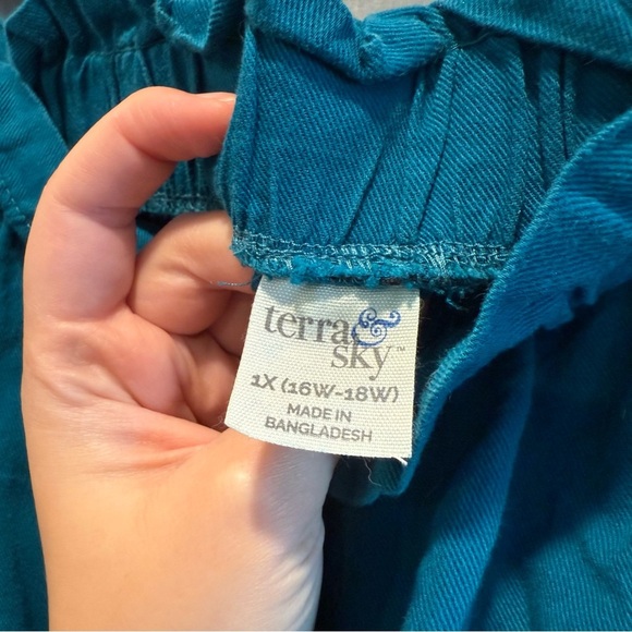 Terra & Sky 1X Teal Cargo Shorts - Picture 3 of 6